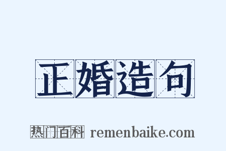 正婚造句是什么意思的图片